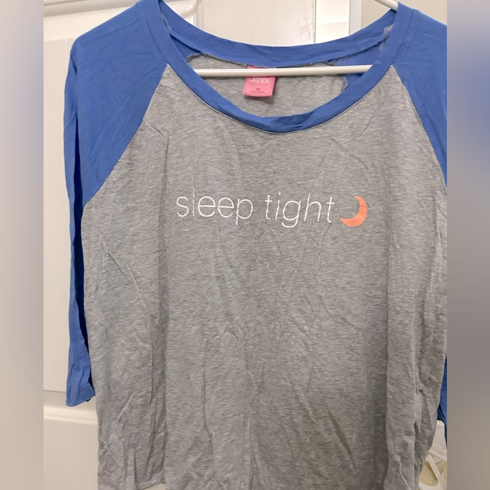 Sleep tight night shirt blue and grey